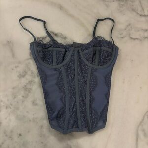 Urban Outfitters Lace Corset in Blue